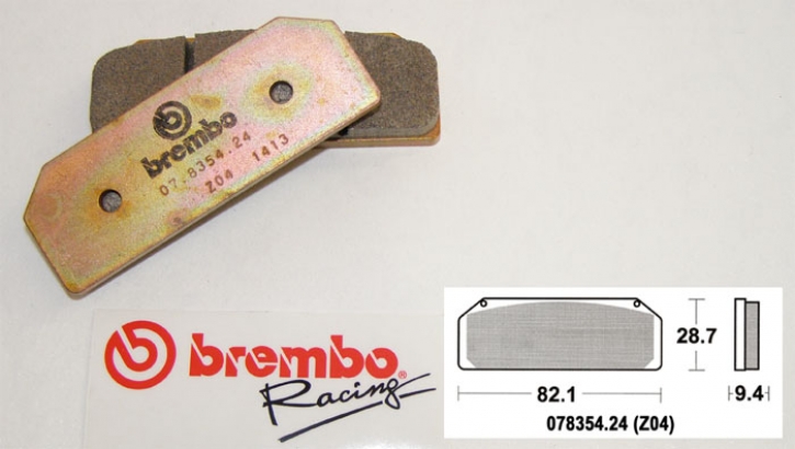 Brembo brake pad Z04 for P4 34/38