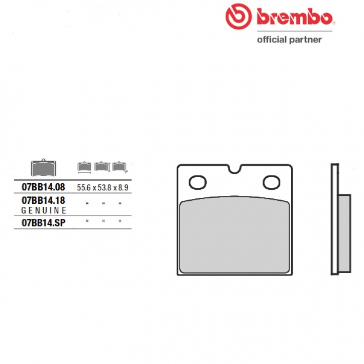 Brembo brake pad 07BB1418 old code (07BB1410)