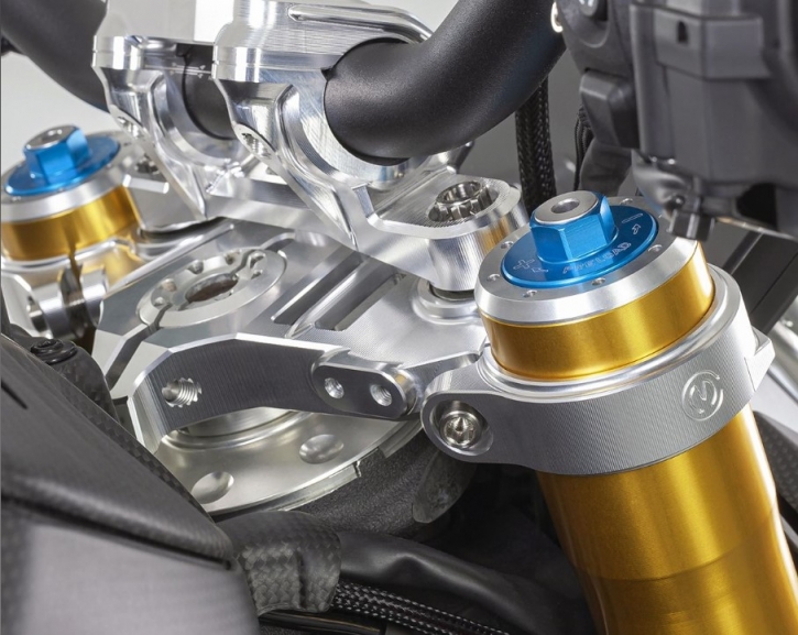 Moto Corse® Billet Aluminium steering top triple yoke Streetfighter V4 - Ohlins OEM 53 mm fork