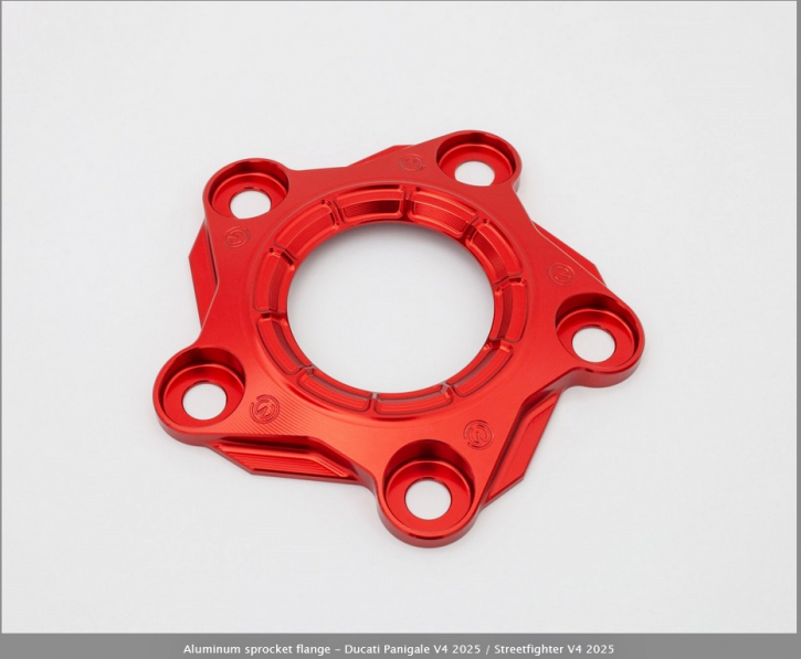 MotoCorse aluminium flange for rear sprocket carrier for Panigale V4 2025-