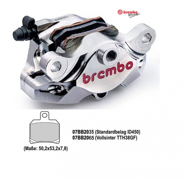 Brembo P2/34 Caliper rear Supersport nickel plated