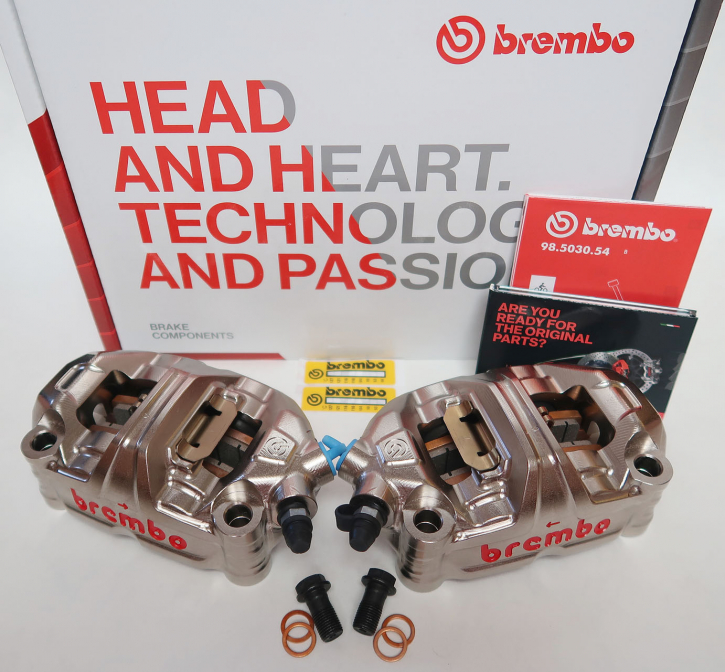 Brembo Radial Bremszangen Monoblock GP4-MS 100 mm Kit nickel