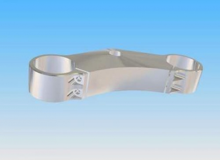 40 mm steering head plate with single clamp for Superbike handle