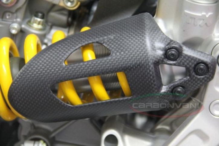 carbon fibre rear shock cover Panigale 1199 2012-