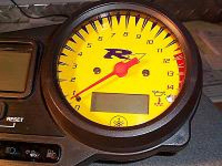 face gauge for YZF R 6 99-01 yellow