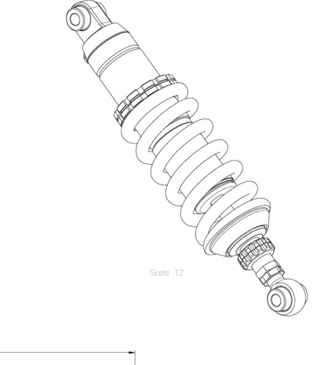 Öhlins Federbein S46DR1L für BMW RnineT/ Pure 2021-2023 Öhlins Federbein S46DR1L für BMW RnineT/ Pure 2021-2023