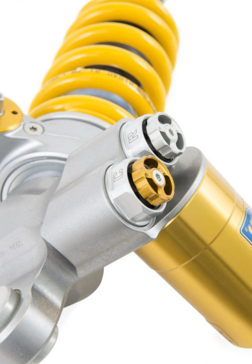 Öhlins shock for Ducati 1199 S/ 1299 S rebuilt into manual adjustment GP 2018 adjusters