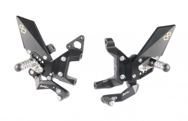 Lightech rearset solid foot pegs for Ducati 1199