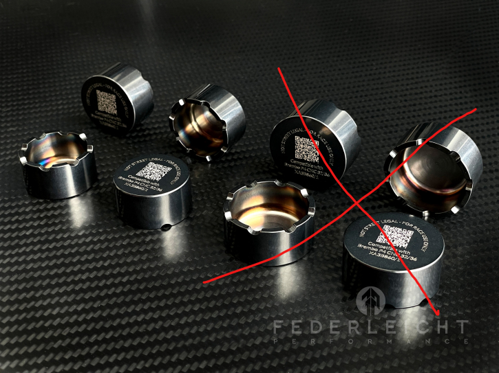 caliper piston titanium compatible with Brembo P 4 cnc 32/36 caliper [FOR ONE CALIPER]