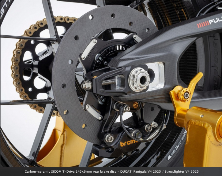 SICOM T-Drive 245x6 mm Carbon-Keramik-Bremsscheiben für Ducati Panigale V4 2025- / Streetfighter V4 2025-