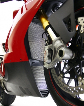 Moto Corse® titanium oil radiator protection for  Ducati Panigal V4/ STF V 4