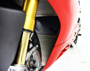 Moto Corse® titanium oil radiator protection for Ducati 899/1199/1299