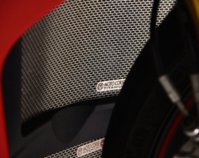 Moto Corse® titanium water radiator protection for  Ducati Panigal V4/ STF V4