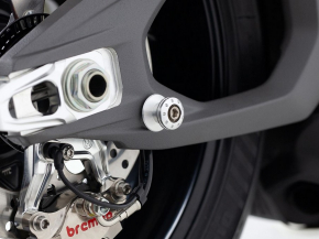 MotoCorse aluminium rear stand boggins titanium bolts M6