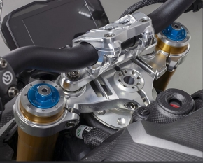 Moto Corse® Billet Aluminium steering top triple yoke Streetfighter V4 - Ohlins racing 52mm fork