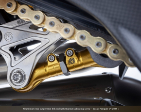 MotoCorse Aluminium/Titan Federbein Schutbstange für Panigale V4 2025-