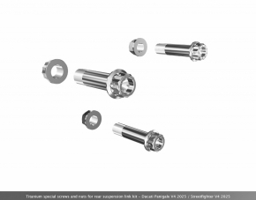 MotoCorse Titan Schraubenkit Federbeinanlenkung unten 6 tlg. für Panigale V4 2025-