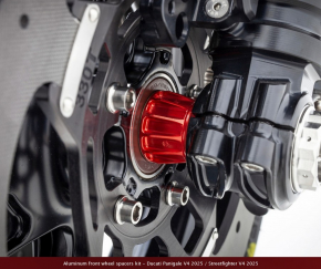 MotoCorse Aluminium Achsdistanzen vorne für Ducati Panigale V4 / Streefighter V4 2025-