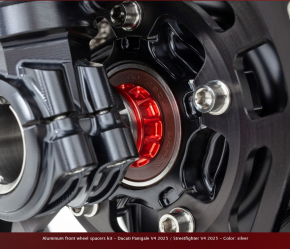 MotoCorse Aluminium Achsdistanzen vorne für Ducati Panigale V4 / Streefighter V4 2025-