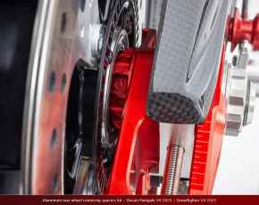 MotoCorse Aluminium Achsdistanzen hintenfür Ducati Panigale V4 / Streefighter V4 2025-