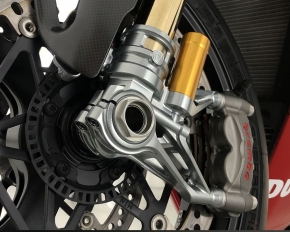 Moto Corse® Pressurized Ohlins front forks 100mm. caliper radial mounts Motocorse "GP style"