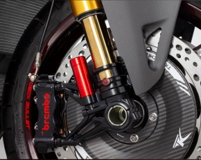 Moto Corse® Pressurized Ohlins front forks 100mm. caliper radial mounts Motocorse "GP style"