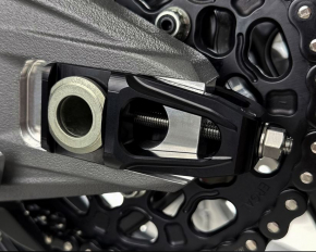 MotoCorse Pair of chain tensioner sliders with Brembo P2 24 rear brake caliper - Ducati Panigale V4 2025