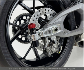 Motocorse Kettenspannerkitz komplett mit „SUPREME TECHNOLOGY OVERSUSPENSION RESONATOR“ -