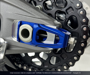 Motocorse Kettenspannerkitz komplett mit „SUPREME TECHNOLOGY OVERSUSPENSION RESONATOR“ -