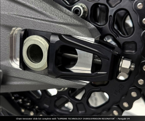 Motocorse Kettenspannerkitz komplett mit „SUPREME TECHNOLOGY OVERSUSPENSION RESONATOR“ -
