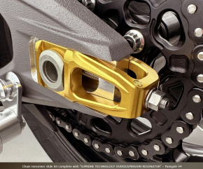 Motocorse Kettenspannerkitz komplett mit „SUPREME TECHNOLOGY OVERSUSPENSION RESONATOR“ -