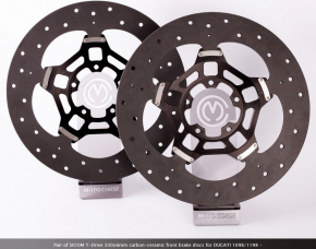 Satz/ Kit SICOM T-Drive 330x6mm Carbon-Keramik-Bremsscheiben für Ducatin 1098/119/ , Panigale / Streetfighter V4 - Desmosedici