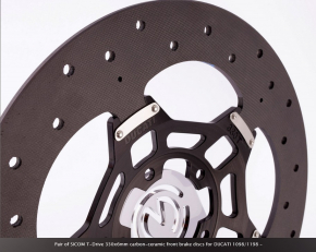 Satz/ Kit SICOM T-Drive 330x6mm Carbon-Keramik-Bremsscheiben für Ducatin 1098/119/ , Panigale / Streetfighter V4 - Desmosedici