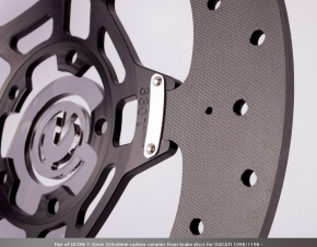 Satz/ Kit SICOM T-Drive 330x6mm Carbon-Keramik-Bremsscheiben für Ducatin 1098/119/ , Panigale / Streetfighter V4 - Desmosedici