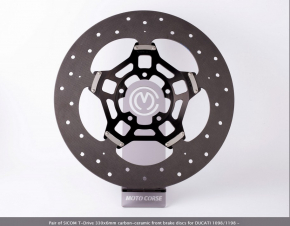 Satz/ Kit SICOM T-Drive 330x6mm Carbon-Keramik-Bremsscheiben für Ducatin 1098/119/ , Panigale / Streetfighter V4 - Desmosedici