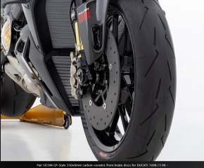 Satz/ Kit SICOM GP-Style 330x6mm Carbon-Keramik-Bremsscheiben für Ducatin 1098/119/ , Panigale / Streetfighter V4 - Desmosedici